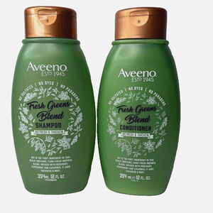 Aveeno Fresh Greens Blend Refresh Thicken Shampoo & Conditioner 12 fl oz